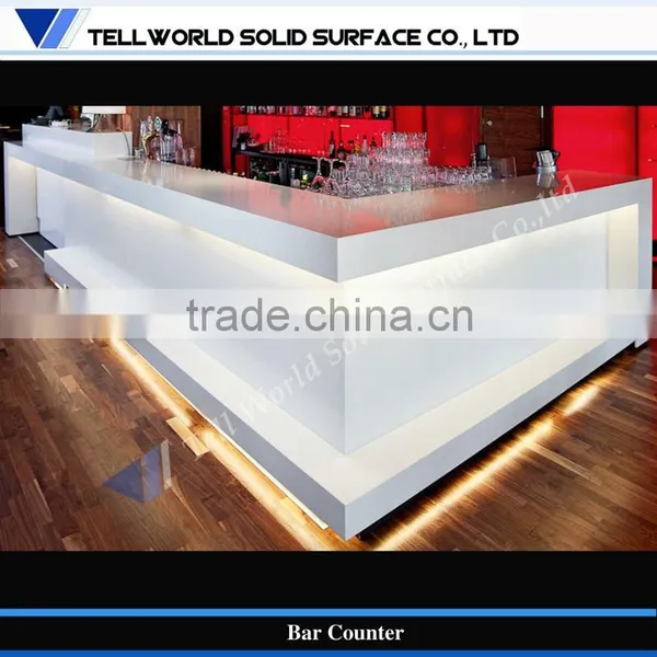 Straight Acrylic Bar Counter Modern Design photo-2