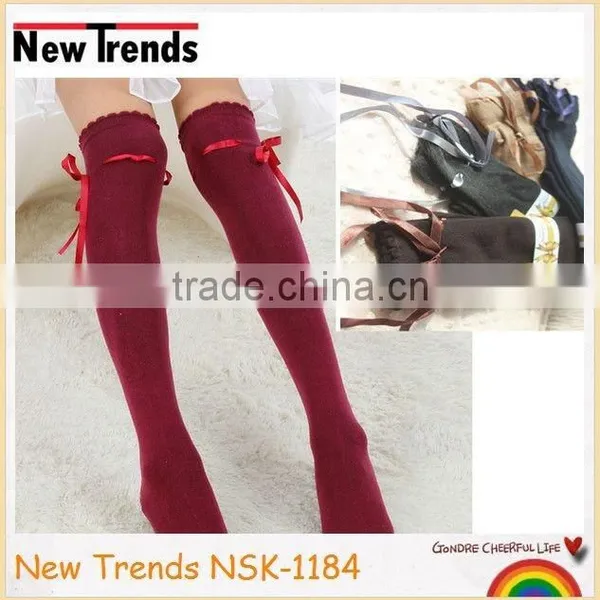 Ribbon Bow Sock Hot Girl Knee High Sock