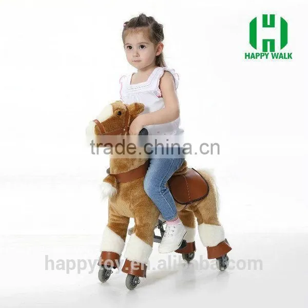 HI CE Best Selling Kid Riding Horse Toy, Plush Mechanical Horse for Kids photo-2