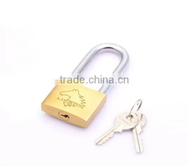 Long Shackle Single Locking Brass Safety Padlock
