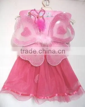 Pink Hot Pink Skirt Suit - Lovely Butterfly Wings Wear - Teen and Kids Style Dance Wear