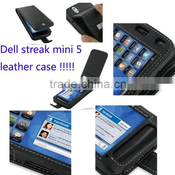 Flip Genuine Leather Case for Dell Streak Mini 5 New!!!