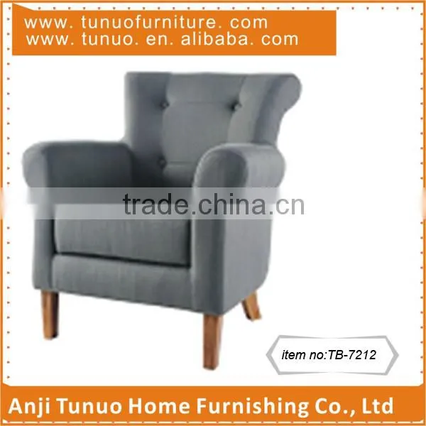 Accent Chair With High Quality Linen Fabric and KD Rubber Wood Legs and Moveable Seat Cushion.,TB-7212 photo-2