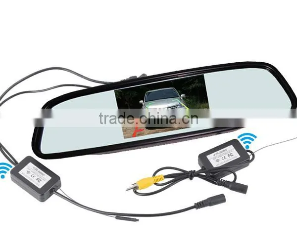 Digita 2.4G Wifi Wireless 4.3inch Wire Free One Second Startup Waterproof HD Car Rearview Mirror photo-2
