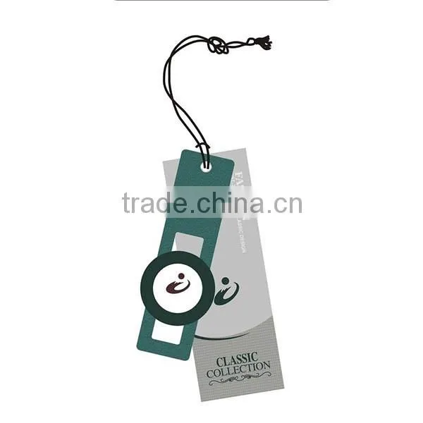 Printing paper jeans hang tags with eyelet