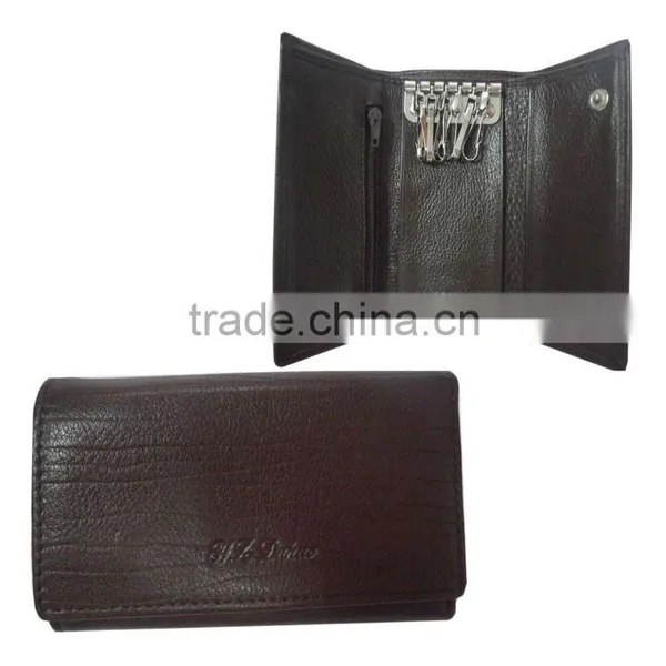 Genuine leather key chain wallets for men