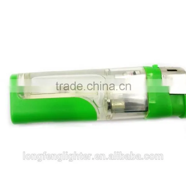 Cigarette Plastic Material Gas Electronic Refilling Lighter With LED Light photo-4
