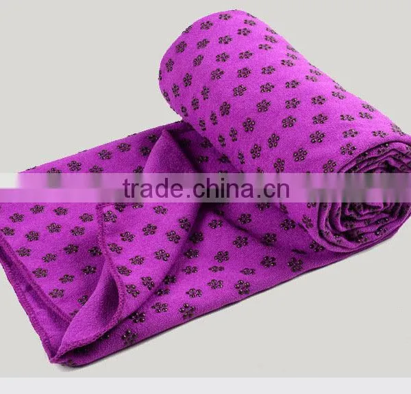 Wholesale Custom Logo Anti-slip Fibre Folding Yoga Mat Towel photo-6
