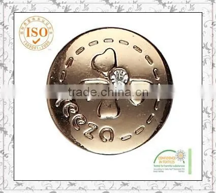 Fashion Rhinestone Metal Jeans Button photo-2