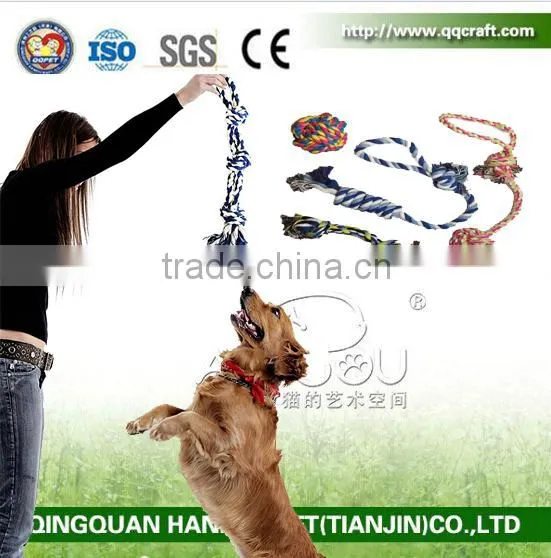 QingQ Factory Pet Puppy Dog Cotton Rope Chew Teeth Cleanning Toys photo-2