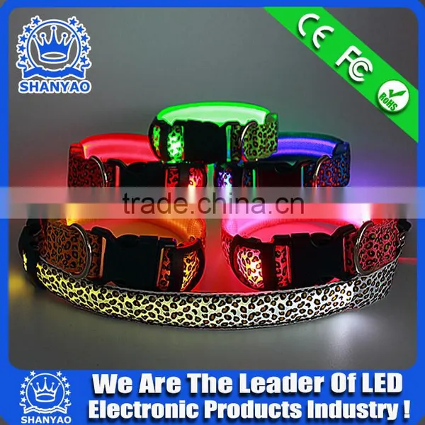 2016 Hot Selling Christmas Led Pet Collar With Leopard photo-3