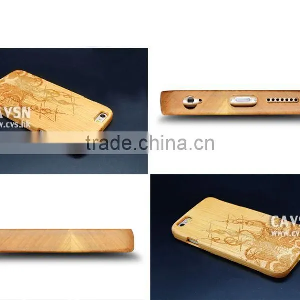 Genuine Handmade Wooden Custom Logo Dark Blue Smart Phone Case Leather photo-4
