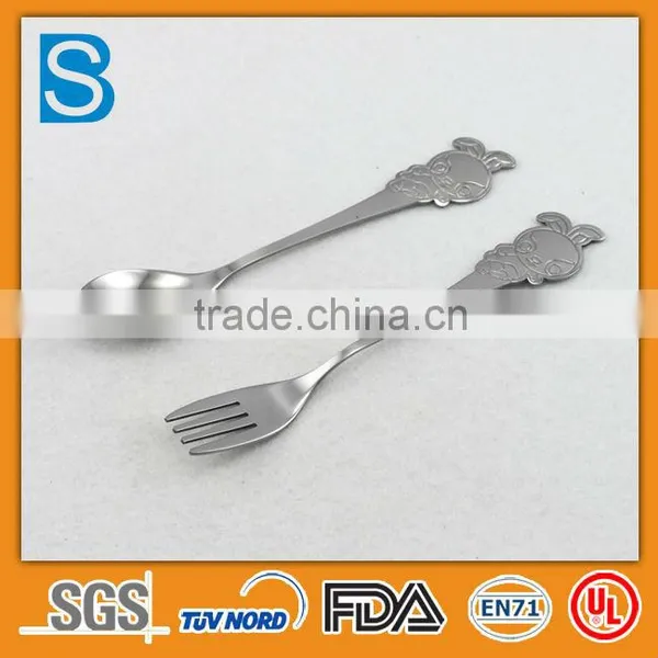 Cartoon Handle Stainless Steel Fork Spoon photo-4