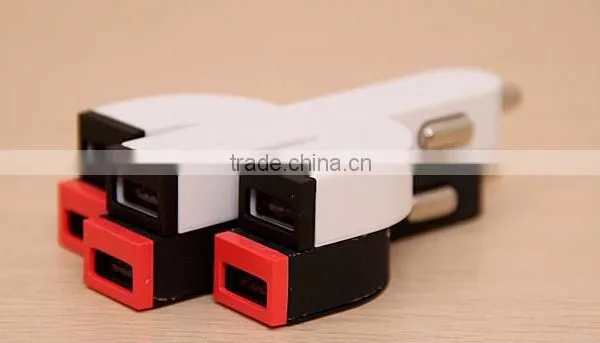 Cactus Shape Usb Charger 5v 4a Three Usb Port Universal Mini Car Charger for Mobile Phone photo-2