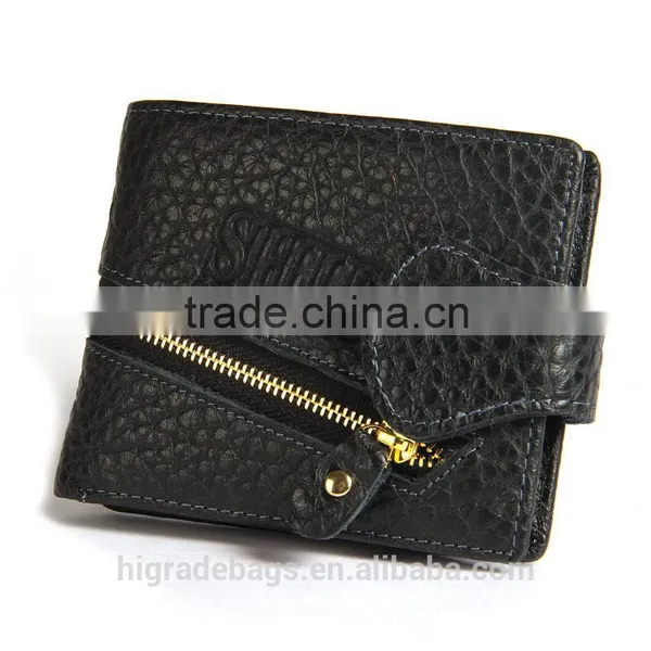 Baellerry Men Leather Wallet With Zipper Pocket photo-3
