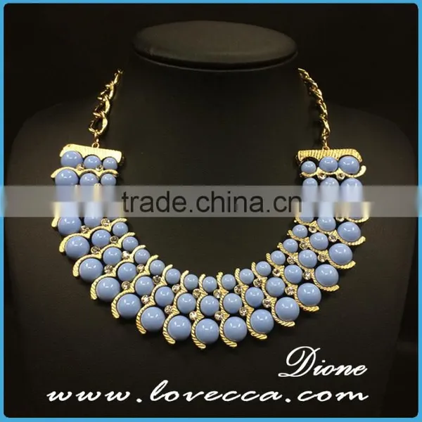 New Fashion Rhinestone Exaggerate White Tassel Bead Necklace Chain photo-4