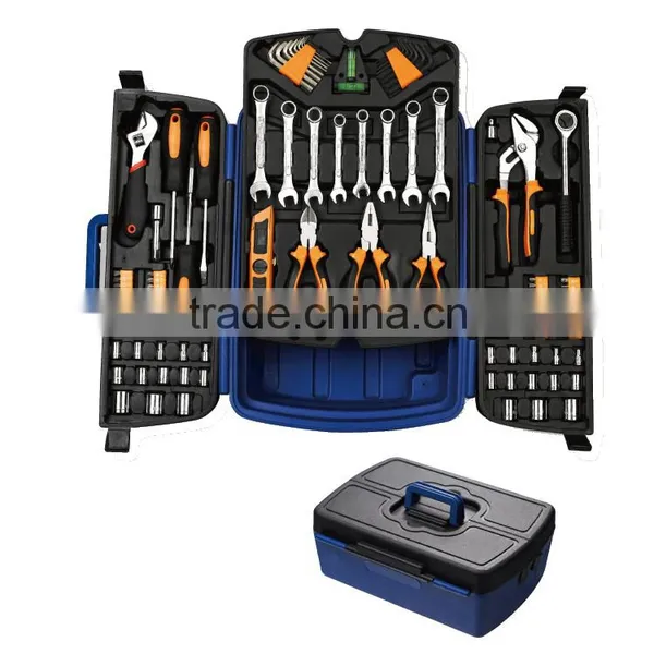 106pcs Complete Household Hand Tool Box Set Combination Wrench, Pliers photo-2