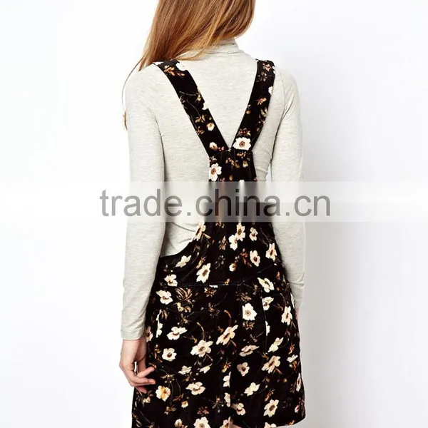 Dungaree Printed Clothing Spaghetti Strap Casual Dress photo-3