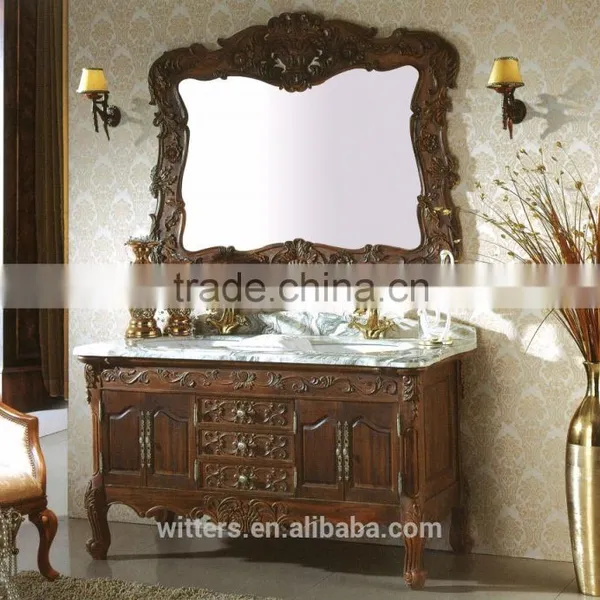Top Bathroom Luxury Natural Marble Bathroom Cabinet Furniture WTS850 photo-4
