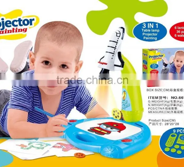 2016 New and Hot Sale 2 in 1 Dinosaur Projection Drawing Machine Toys Educational Kids Projector Toys