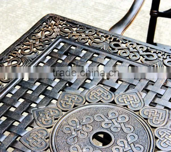 2016 Hot Selling New Design Cast Aluminum 4 Seats Square Garden Set photo-2