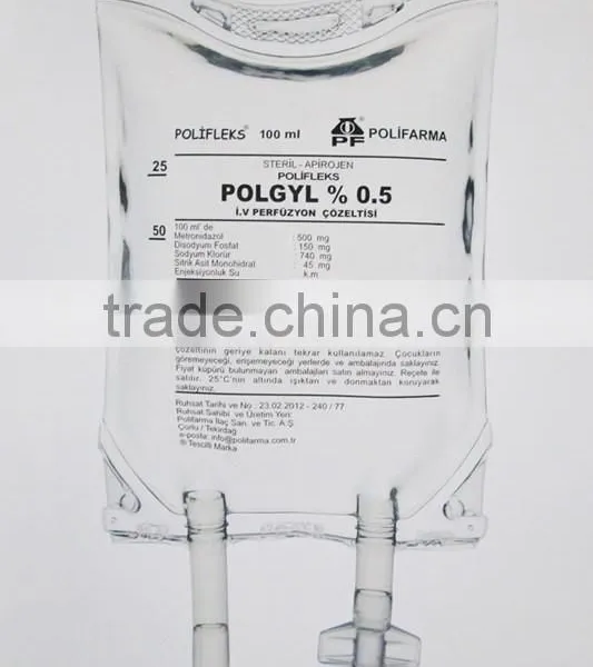 Medical PVC Infusion Bag/ PVC IV Infusion Bag (double Tube ) photo-2
