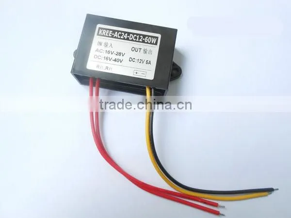 AC-DC 24V Turn 12V5A Monitor Power AC24V Turn DC12V3A 4A 5A Buck Power Converter photo-2