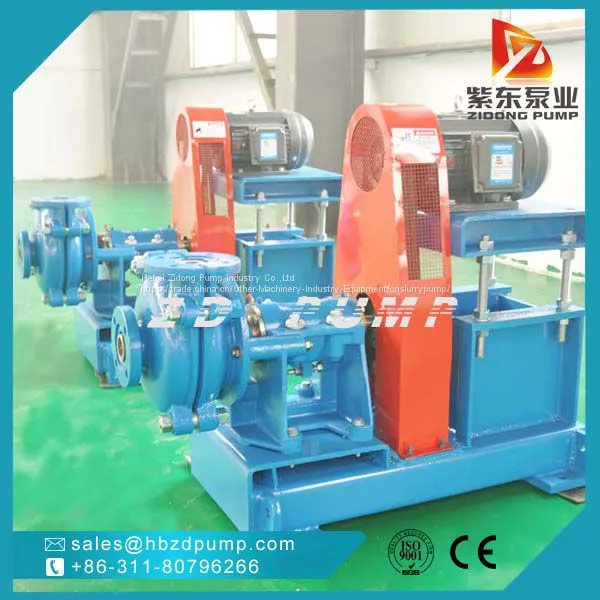 Hebei Zidong pump company horizontal ash slurry pump for mining dewatering