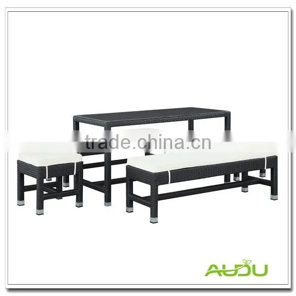 Rattan Patio Bar Set/Black Rattan Home Patio Bar Set With Cushion photo-4