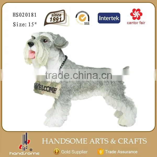 13 Inch Resin Decoration Outdoor Lifelike Watch Dog Animal Sculpture photo-6