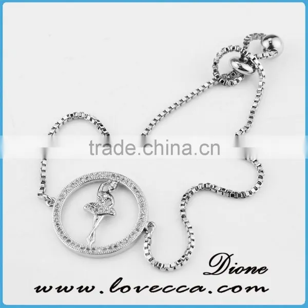 Gold/ White Gold Plated Wedding Jewelry Fashion Jewelry Micropave Zircon Jewelry Bracelet photo-3
