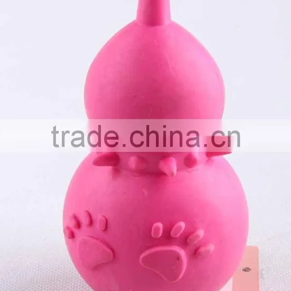 TPR Pet Toy in Gourd Shape With Footprint Pattern/dog Toy photo-3