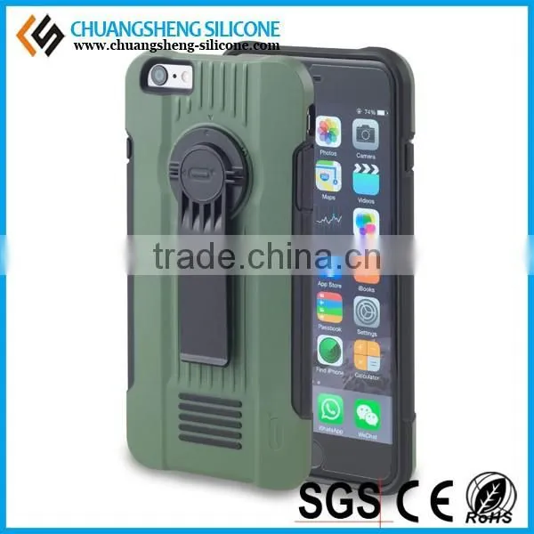 Plastic PC+Silicone Phone Protective Phone Cases With Stand Cases photo-5