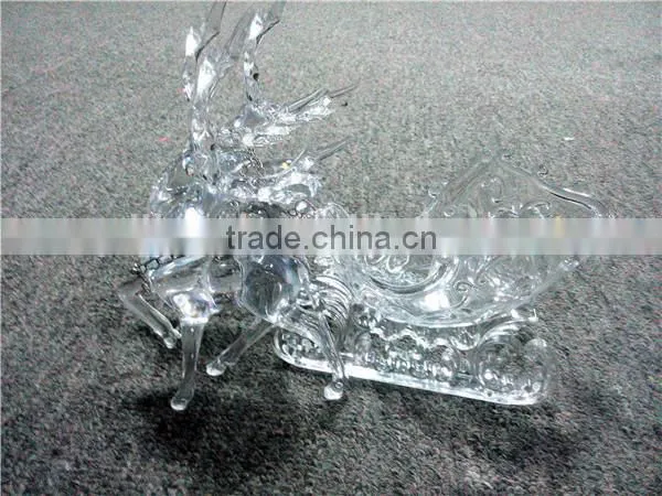 2016 Hot Sale Three Acrylic Reindeer and Sleigh Christmas Decoration photo-4