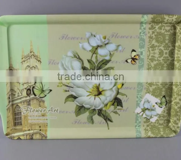 Flower Melamine Plastic Serving Trays photo-3