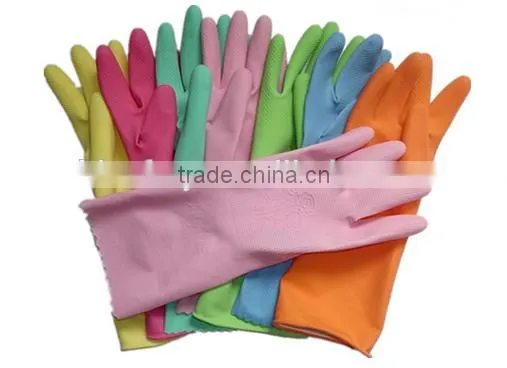 DDSAFETY Latex Rubber Gloves Dip Spray Flock Liner Household Latex Gloves photo-4