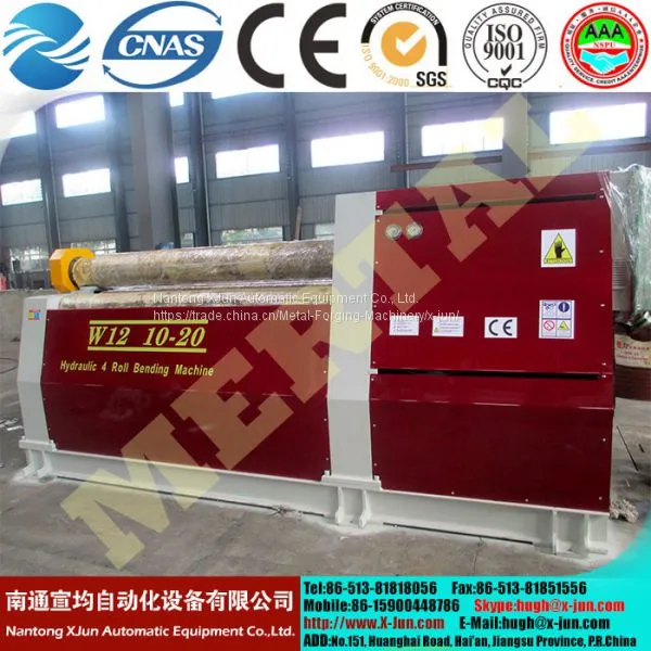 CE Cert Hydraulic W12 Hydraulic 4 Roller Plate Roll Bending Machine Veneer Reeling Machine photo-4