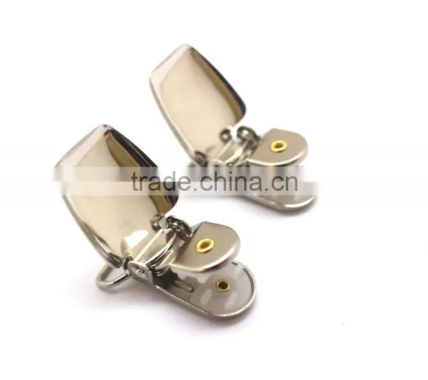 3/4" Wire Loop, High Quality Stamping Steel Metal Suspender Clip With Plastic Teeth Inside for Garment, Cloth Clip photo-5