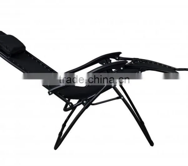 2 Pack Garden Folding Black Infinity Zero Gravity Lounge Chair photo-5