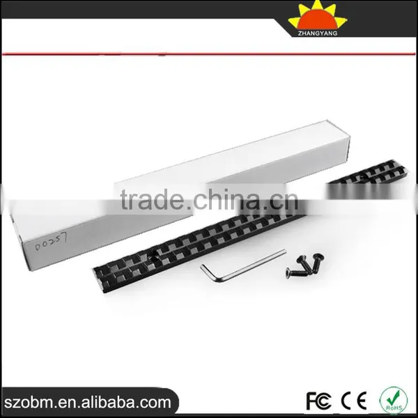 D0257 260mm Length Aluminum Alloy 21mm Rail Weaver Adaptor for Tactical Flashlight Mount