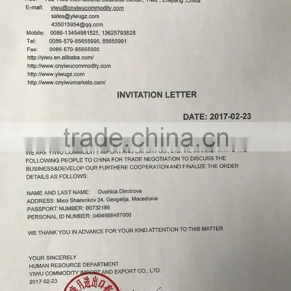 Free Issue Invitation Letter For Visa Services photo-6