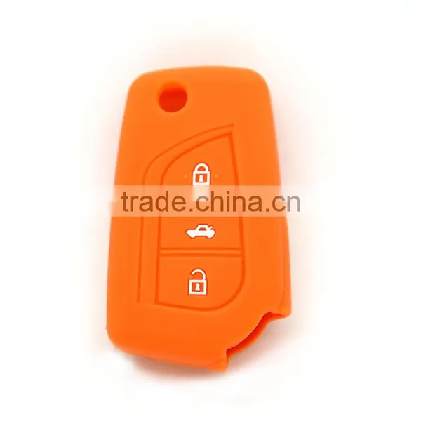 High Quality 3 Buttons Remote Key Case Silicone Car Key Cover for Toyota Corolla Vios RAV4 photo-5