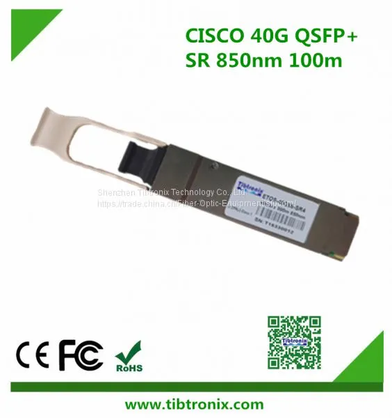 40Gb/s 100m Bidi QSFP+, BiDi, Duplex LC Hot Pluggable, 850/900nm, VCSEL, Multimode​