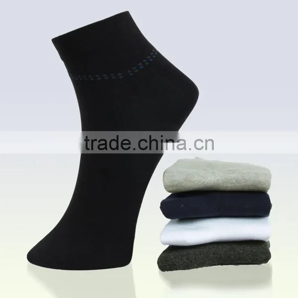 Men Solid Color Business Cotton Sock photo-3