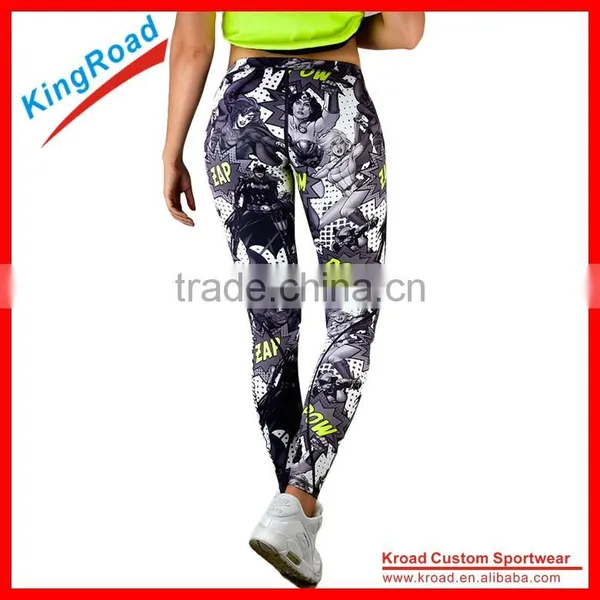 2016 Best Selling Lady's Sublimation Custom Compression Tights photo-2
