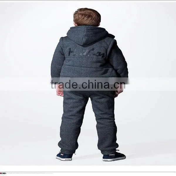 Hot Sale Wholesale Warm Up Sets Sports Suit Jacket Sweater Coat & Pants Winter Wool Sets For Boy photo-2