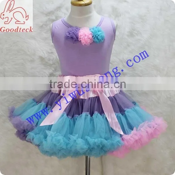 Hot Sale Cotton Shirts, Colorful Pettiskirts, Kids Pettiskirt Set,pettitops photo-2