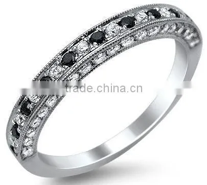 Self-designed Jewelry Cheap Wholesale Black White Fashion O Ring for Men and Women photo-2