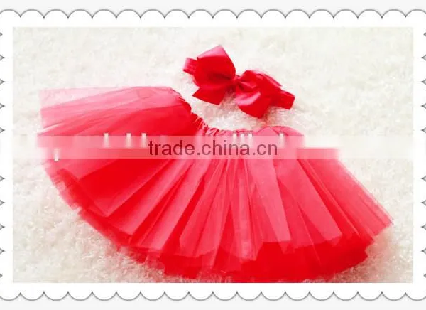 2015hot Sale!charming Red Chiffon Wholesale Girls Tutu Skirt, High Quality Girls Tutu Skirt photo-3