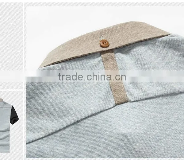 Good Quality Outdoor Two Color Sublimation Custom Man Polo T-Shirt 100% Cotton photo-5